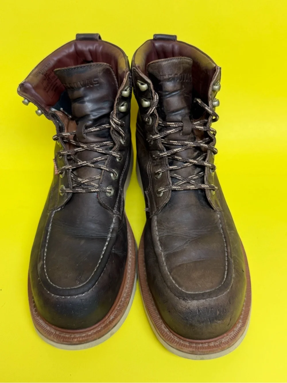 Tecovas Men's LongHaul Waterproof Moc Composite Toe Work Boots Espresso 11.5 D